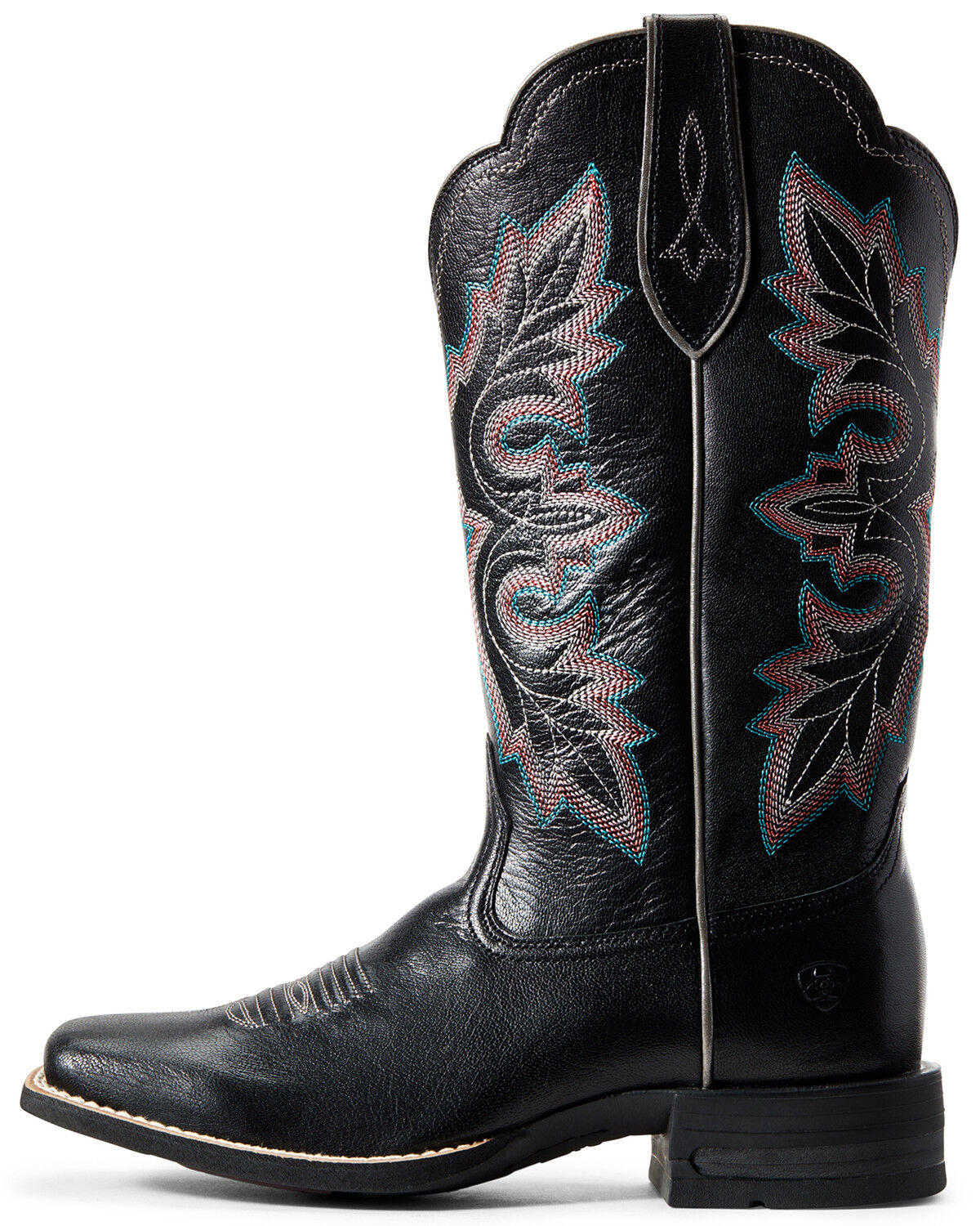 black ariat square toe boots