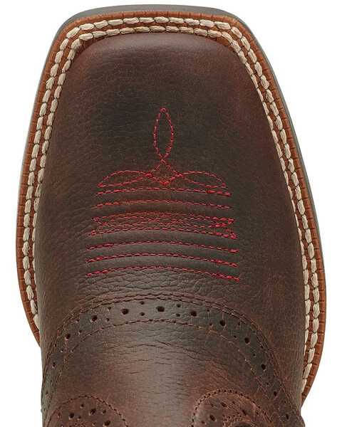 Image #4 - Ariat Boys' Rough Stock Western Boots - Square Toe, Brown, hi-res