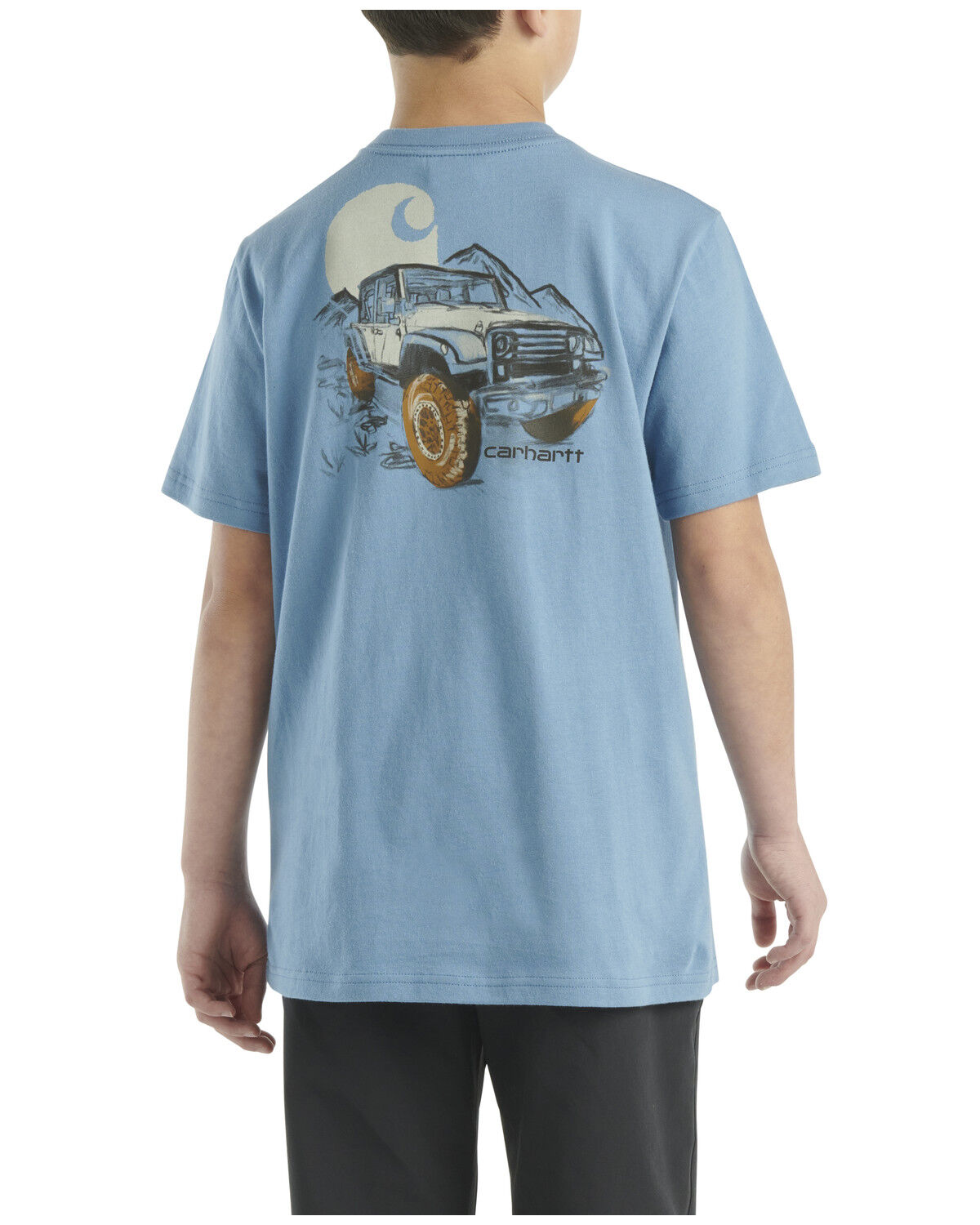 Image #1 - Carhartt Little Boys' Truck Graphic Short Sleeve Graphic T-Shirt, Blue, hi-res