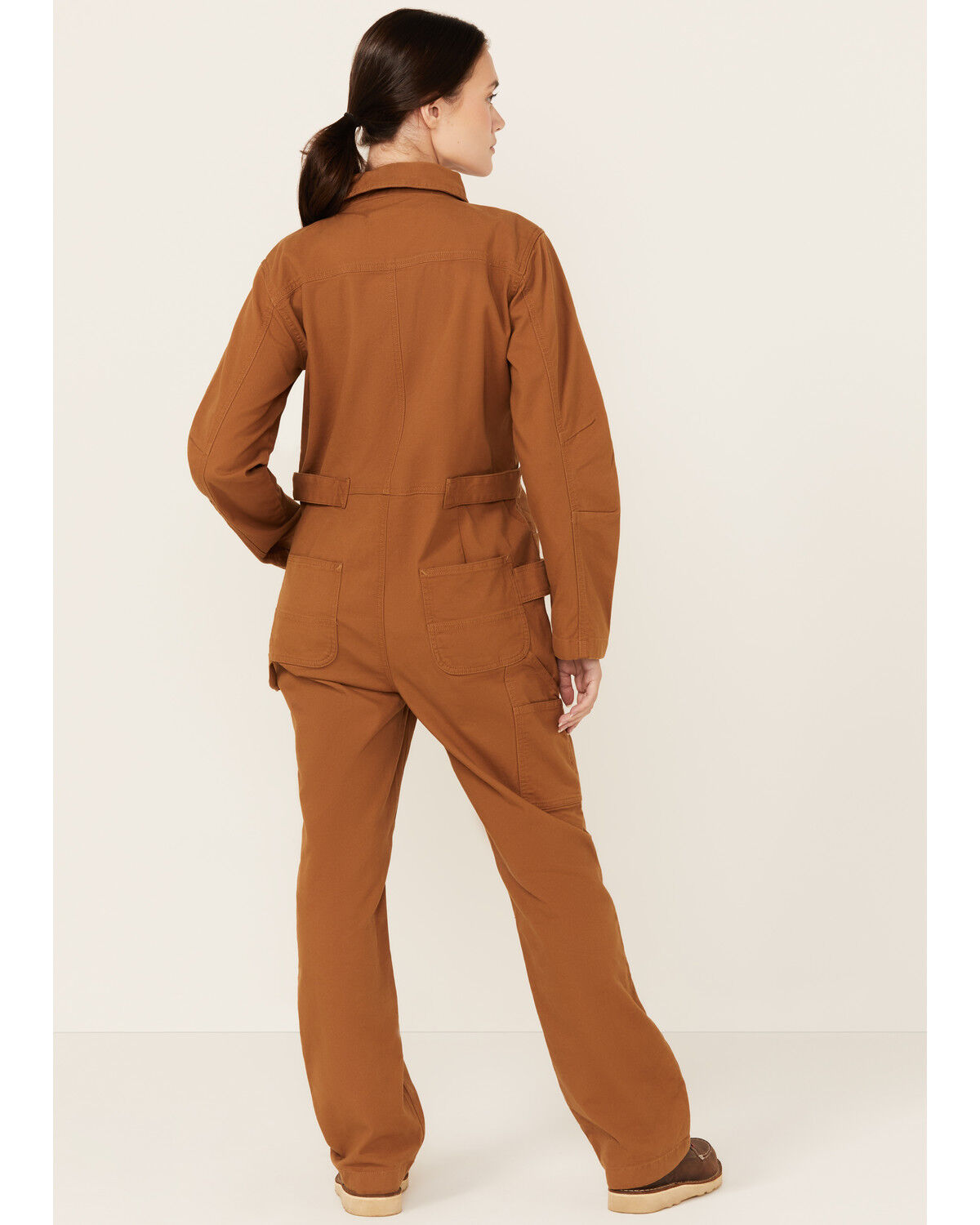 Image #4 - Carhartt Women's Rugged Flex® Relaxed Fit Canvas Coveralls, Tan, hi-res