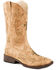 Roper Women's Tan Faith Cross Inlay Boots - Square Toe , Tan, hi-res