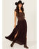 Image #1 - Shyanne Women's Lace Inset Maxi Skirt, Chocolate, hi-res