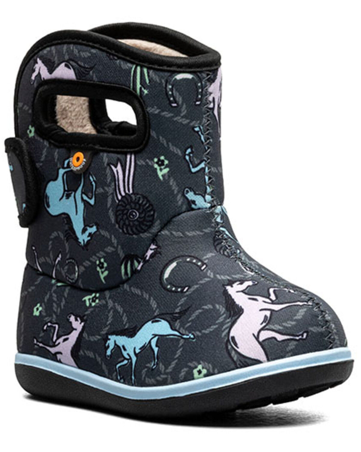 Image #1 - Bogs Toddler Boys' II Horses Rainboots, Multi, hi-res