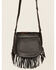 Image #3 - Shyanne Women's Rosalind Floral Beaded Leather Crossbody, Black, hi-res