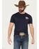 Image #2 - Cowboy Hardware Men's In God We Trust Short Sleeve Graphic T-Shirt, Navy, hi-res