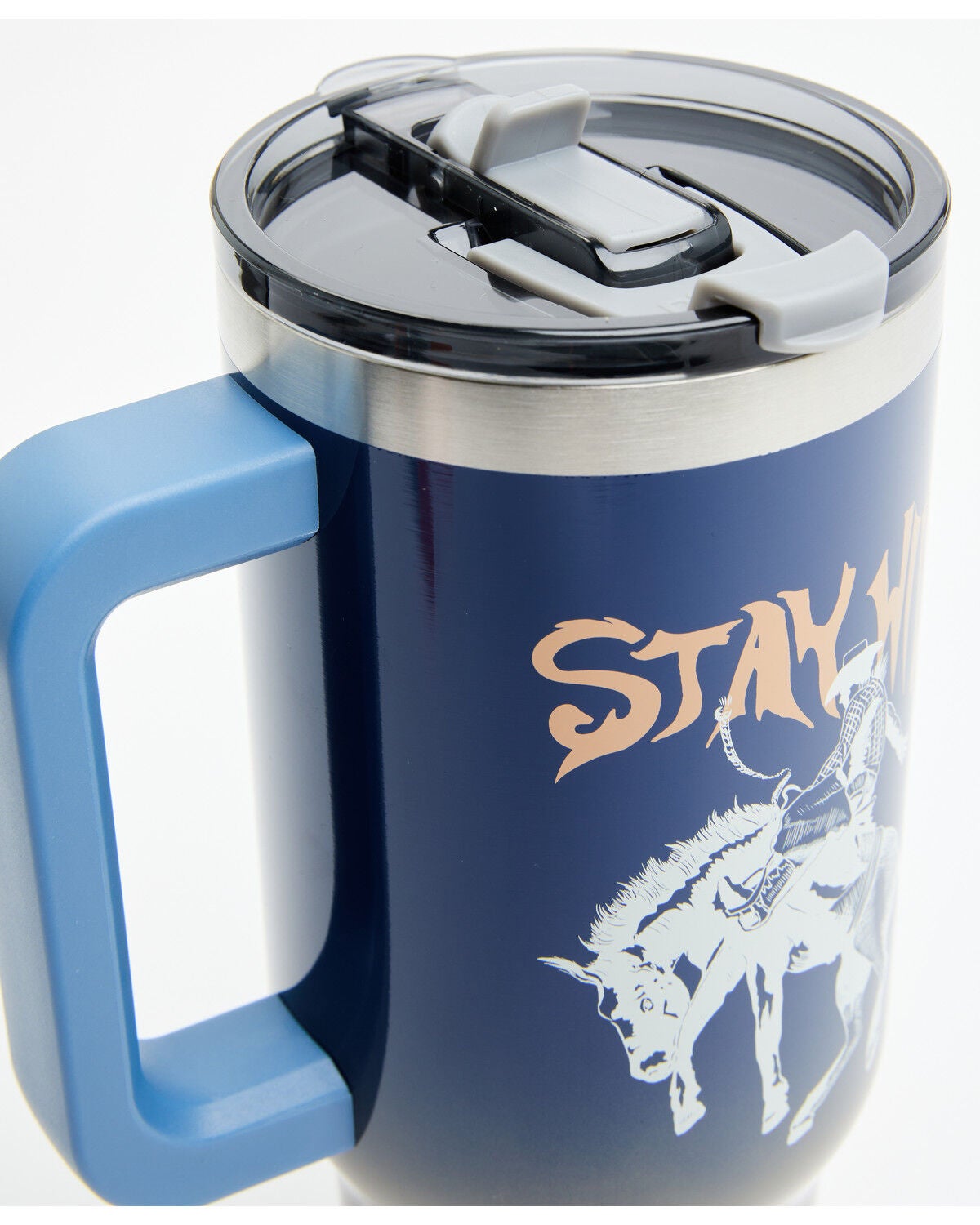 Image #3 - Boot Barn 40oz Take Stay Wild With Handle, Navy, hi-res