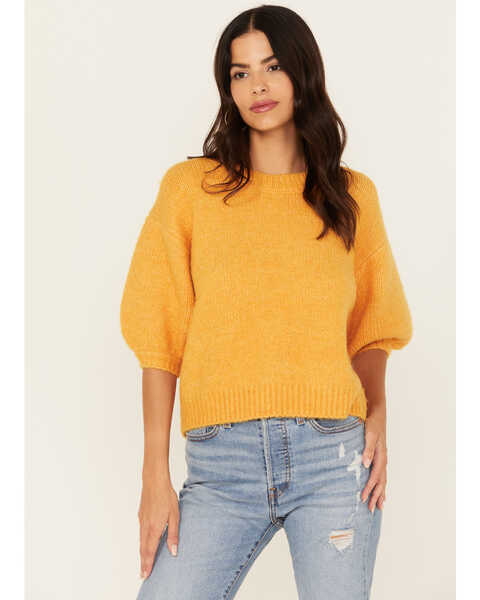 Velvet Heart Women's Short Sleeve Sweater, Orange, hi-res