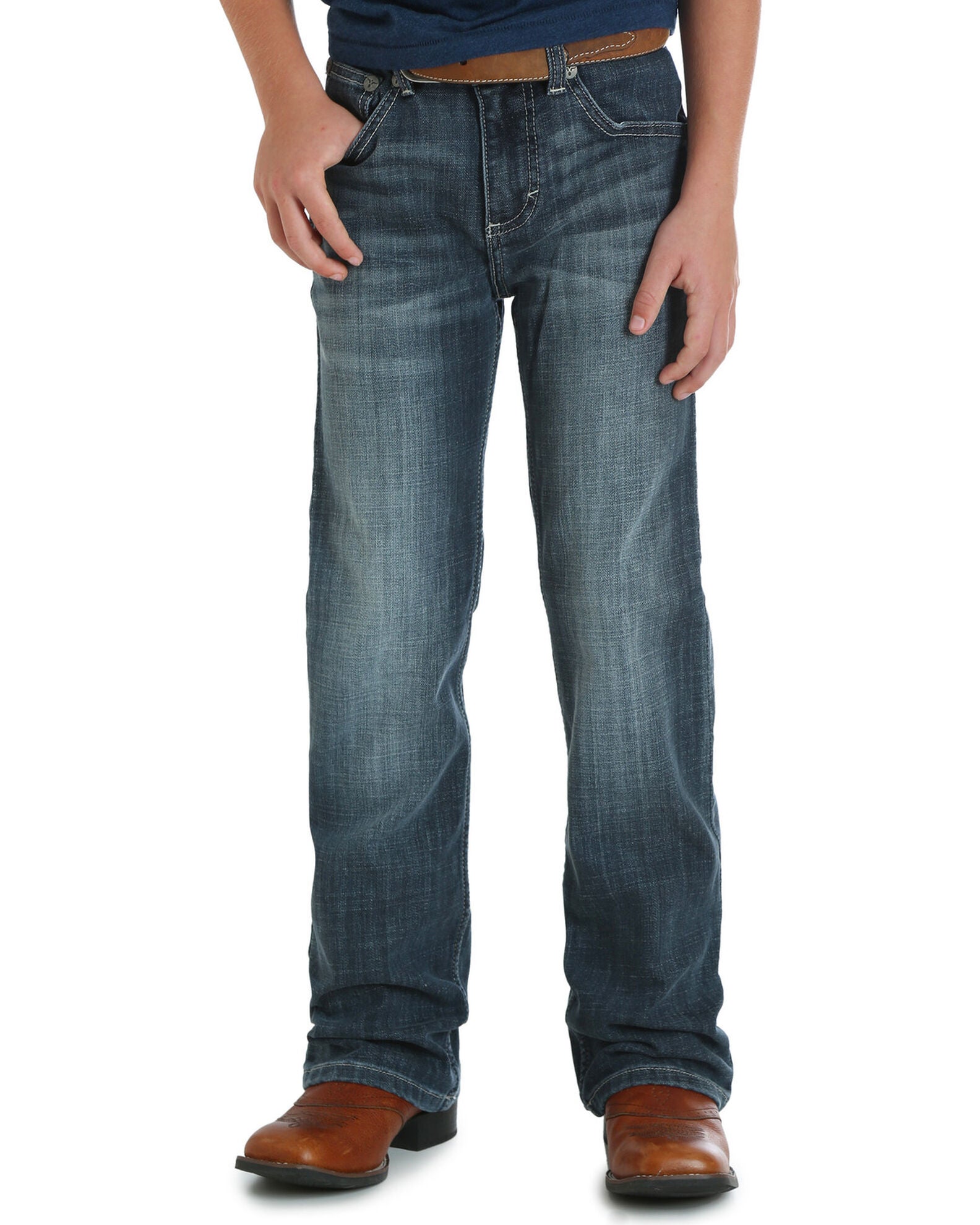Wrangler 20X® Boy's 42 Vintage Dark Boot Cut Jeans