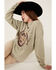 Image #1 - Rock & Roll Denim Women's Whiskey Graphic Sweatshirt, Olive, hi-res