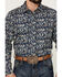 Image #3 - Gibson Trading Co Men's Shin Dig Floral Print Long Sleeve Button-Down Western Shirt, Navy, hi-res