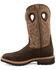 Image #3 - Twisted X Men's Lite Western Work Boots - Broad Square Toe, Taupe, hi-res