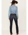 Image #1 - Ariat Women's R.E.A.L Perfect Rise Greta Stretch Straight Jeans, Dark Wash, hi-res
