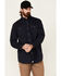 Image #1 - Ariat Men's FR Featherlight Long Sleeve Button Down Work Shirt, Navy, hi-res