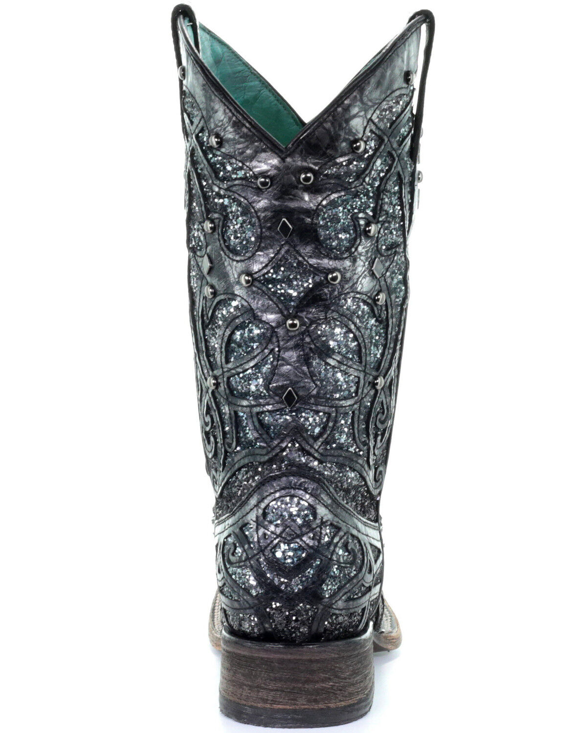 Image #4 - Corral Women's Glitter Inlay Western Boots - Square Toe, , hi-res