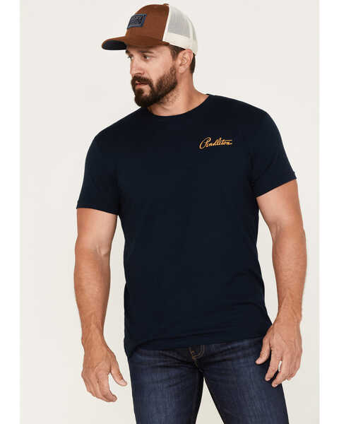 Pendleton Men's Tucson All-Over Logo Graphic T-Shirt , Navy, hi-res