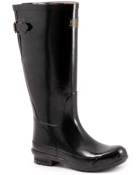 Pendleton Women's Gloss Tall Rain Boots - Round Toe, Black, hi-res