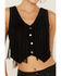 Image #3 - Idyllwind Women's Fringe Denim Bustier, Black, hi-res