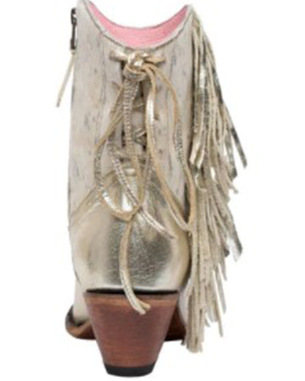 Image #4 - Junk Gypsy Women's Spirit Animal Ombre Fringe Western Fashion Booties - Snip Toe, Gold, hi-res