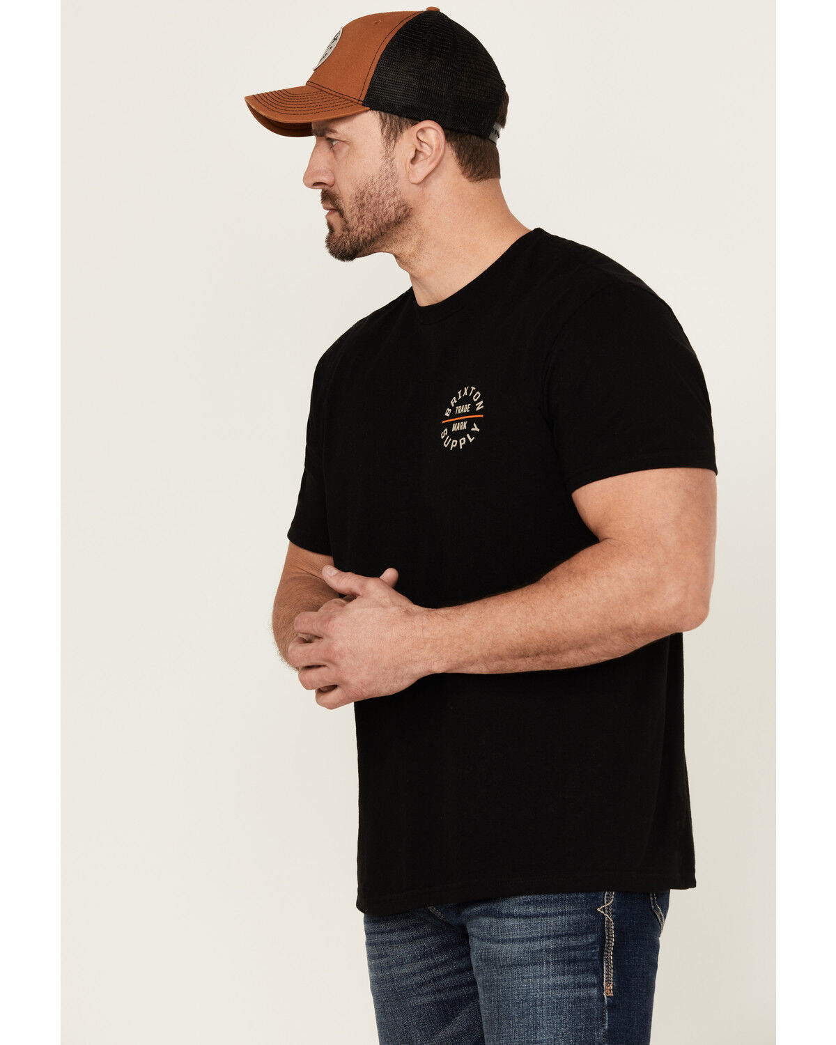 Image #2 - Brixton Men's Oath Logo Short Sleeve Graphic T-Shirt, Black, hi-res
