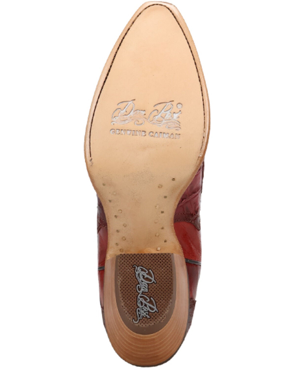 Image #7 - Dan Post Women's Concorde Exotic Caiman Western Boots - Snip Toe, Red, hi-res