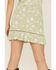 Image #4 - Shyanne Women's Floral Print Button Front Skirt, Seafoam, hi-res