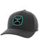 Image #1 - Hooey Men's Zeneith Logo Patch Flexfit Trucker Cap, Grey, hi-res