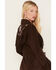 Image #6 - Idyllwind Women's Batavia Embroidered Fringe Suede Coat, Dark Brown, hi-res
