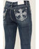 Image #2 - Grace In LA Women's Medium Wash Paisley Cross Pocket Bootcut Stretch Denim Jeans, Medium Wash, hi-res