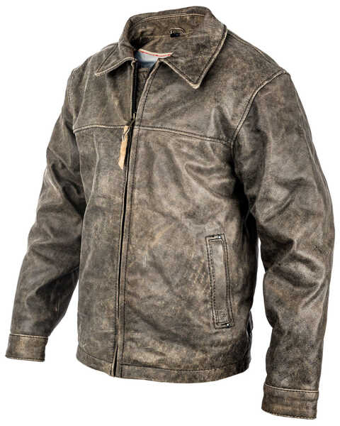 STS Ranchwear Boys' Rifleman Leather Jacket , Brown, hi-res