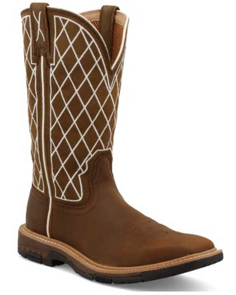 Image #1 - Twisted X Women's Distressed Brown Western Work Boots - Soft Toe, Brown, hi-res