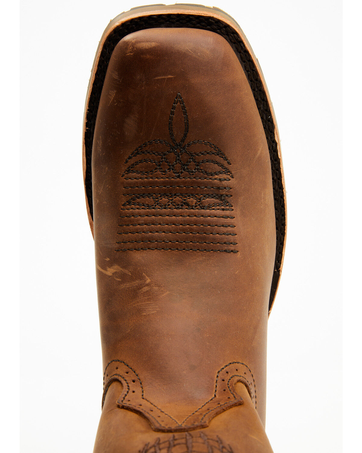 Image #6 - Double H Men's 11" Stockman Ice Roper Western Boots - Broad Square Toe, Chocolate, hi-res