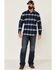 Flag & Anthem Men's Lowellville Stretch Plaid Long Sleeve Western Flannel Shirt , Black, hi-res