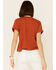 Cut & Paste Women's Lake Life Graphic Short Sleeve Crop Tee , Rust Copper, hi-res