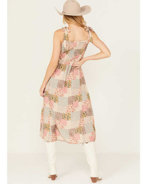 Image #4 - Rock & Roll Denim Women's Patchwork Print Sleeveless Midi Dress, Rose, hi-res