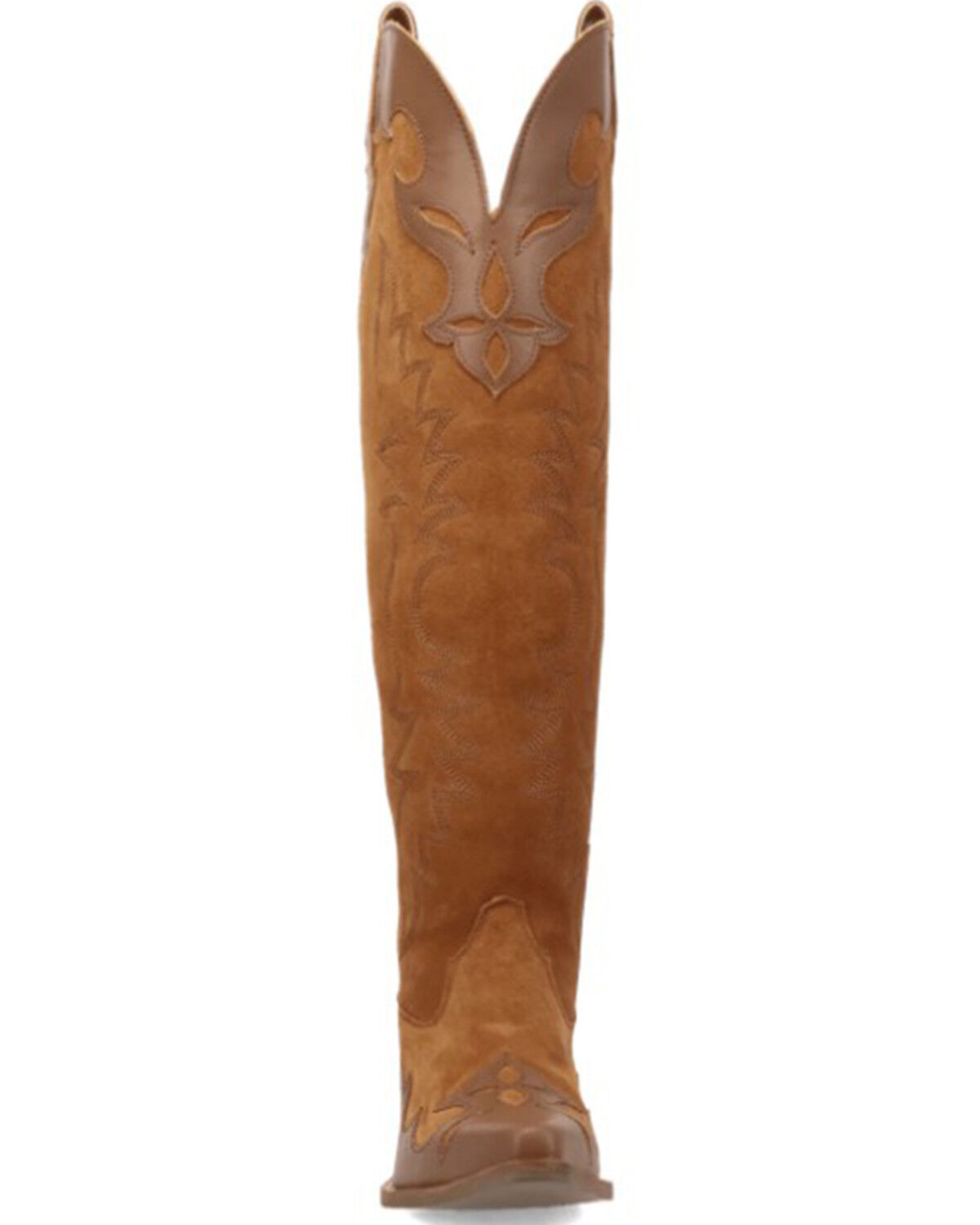 Image #4 - Dingo Women's Drama Queen Suede Tall Boots - Snip Toe, Camel, hi-res