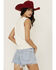Image #4 - Sadie & Sage Women's Flag Sweater Tank, White, hi-res