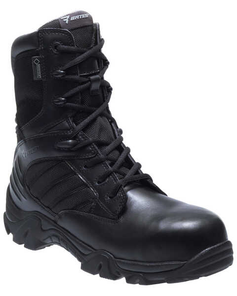 Image #1 - Bates Men's GX-8 Waterproof Work Boots - Composite Toe, Black, hi-res