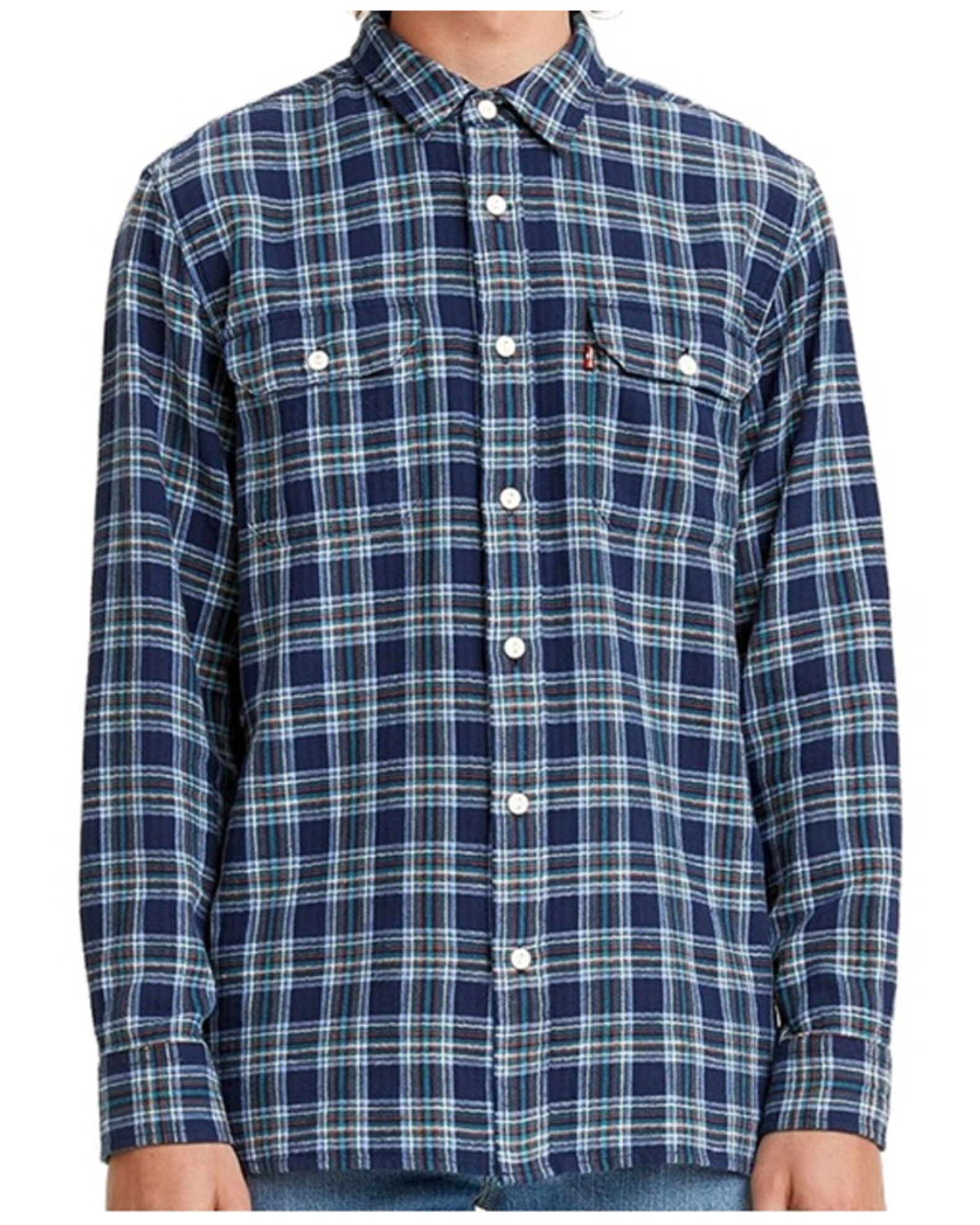 Levi s Men s Navy Peacoat Classic Worker Long Sleeve Button Down
