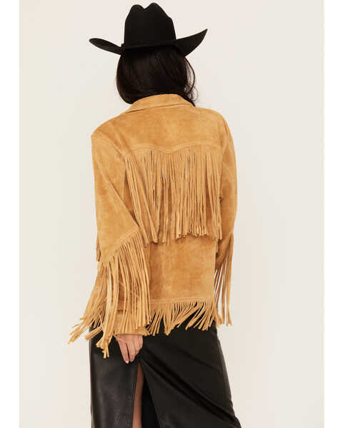 Image #4 - STS Ranchwear by Carroll Women's Suede Fringe Elsa Jacket , Camel, hi-res