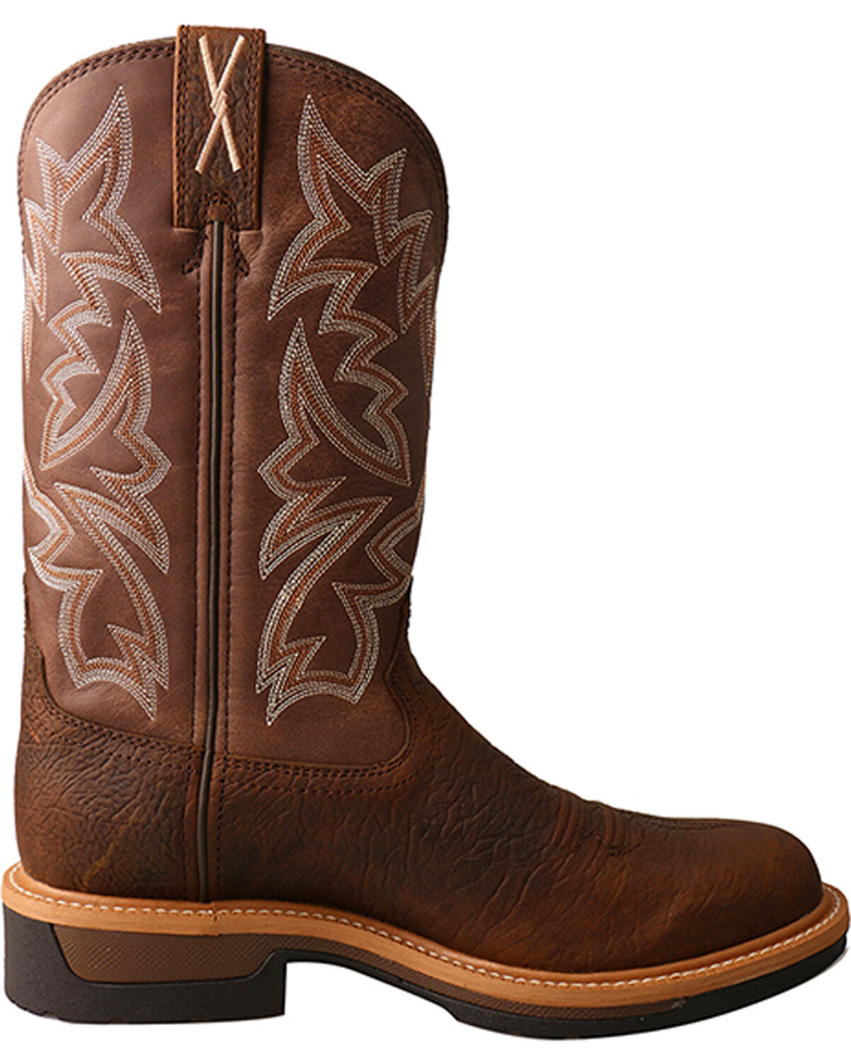 Image #2 - Twisted X Men's Lite Western Work Boots - Alloy Toe, Taupe, hi-res