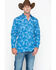 Cowboy Hardware Men's Paisley Print Long Sleeve Shirt , Blue, hi-res