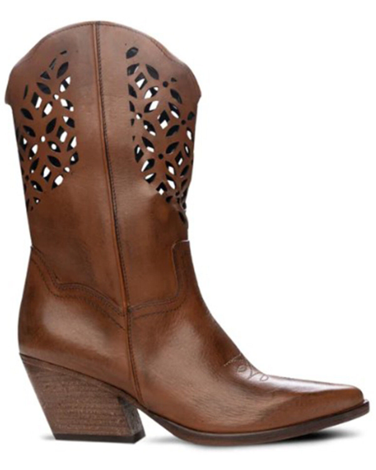Image #2 - Golo Shoes Women's Yosemite Western Boots - Snip Toe, Cognac, hi-res