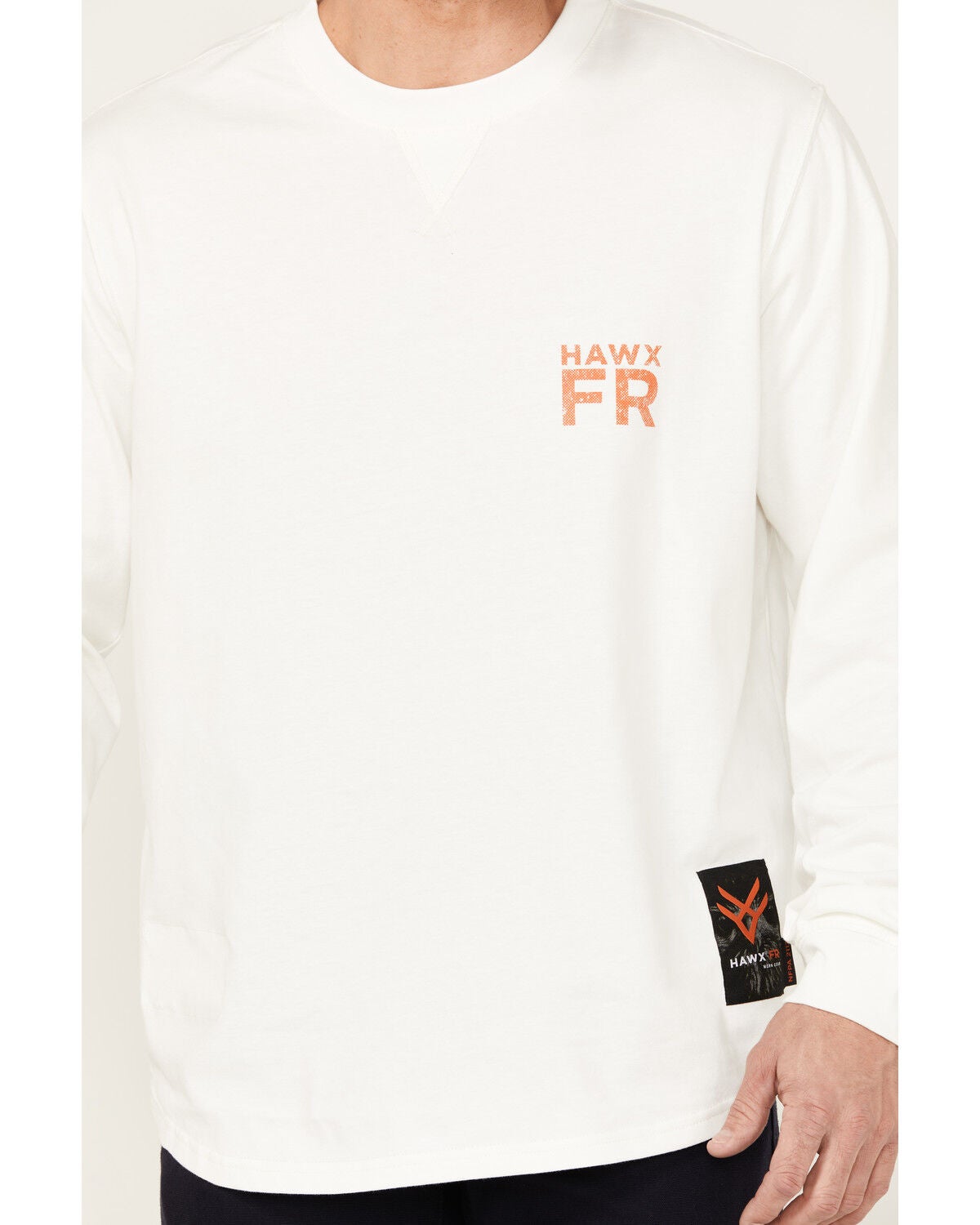 Image #3 - Hawx Men's FR Logo Long Sleeve Graphic T-Shirt, Natural, hi-res