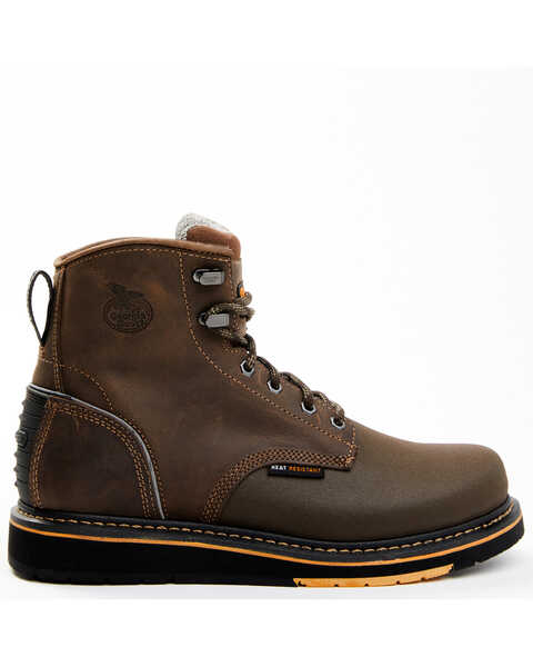 Image #2 - Georgia Boot Men's AMP Light Wedge WP 6" Lace-Up Work Boots - Round Toe , Brown, hi-res