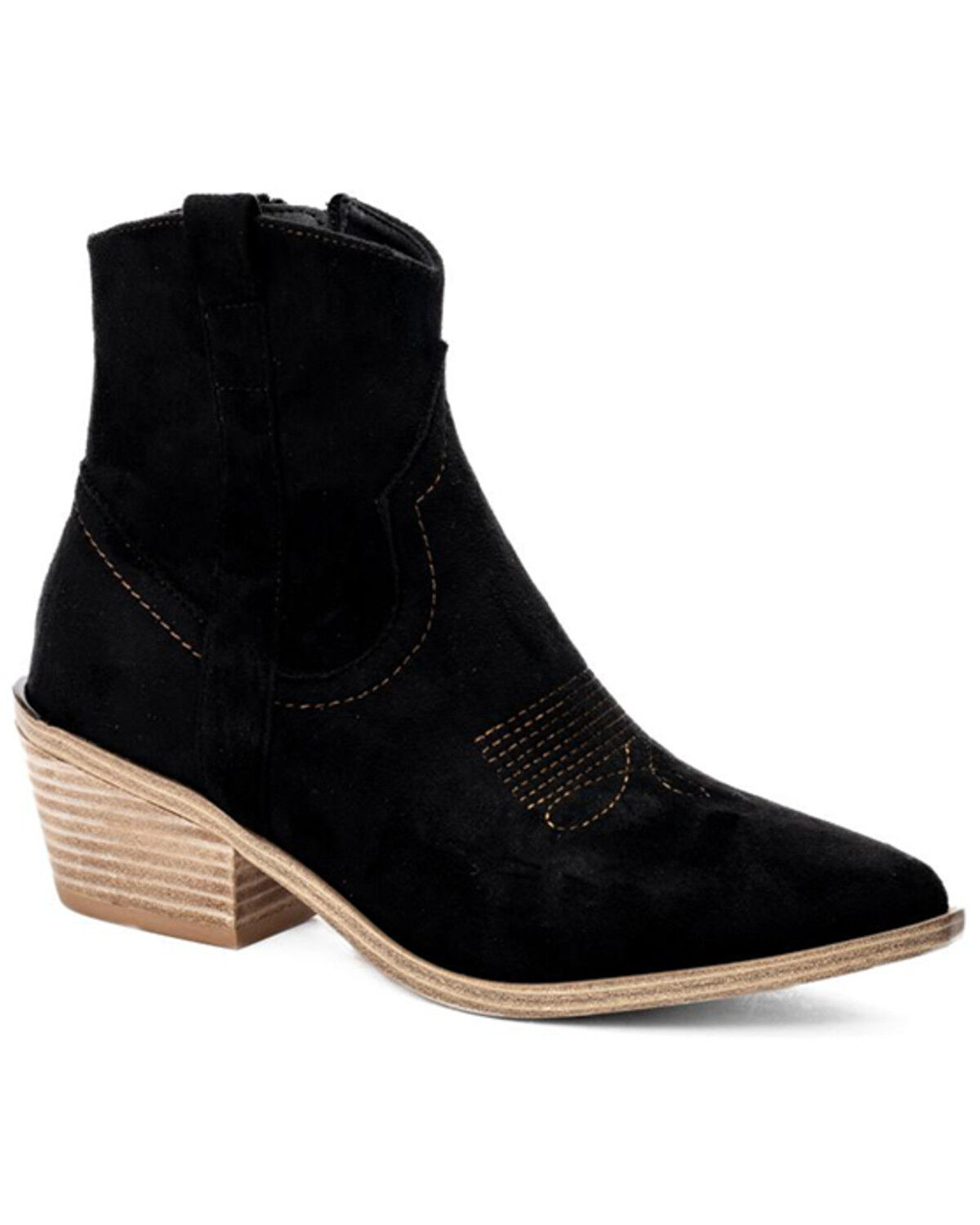 Image #1 - Hey Girl by Corkys Women's Quittin Time Fashion Booties - Snip Toe, Black, hi-res