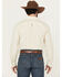 Image #4 - Panhandle Men's Solid Embroidered Long Sleeve Snap Western Shirt, Natural, hi-res