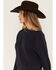 Image #2 - Cleo + Wolf Women's Whip Stitch Crew Neck Sweater, Navy, hi-res