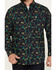 Image #3 - Ariat Men's Beckett All-Over Desert Print Button-Down Western Shirt, Navy, hi-res