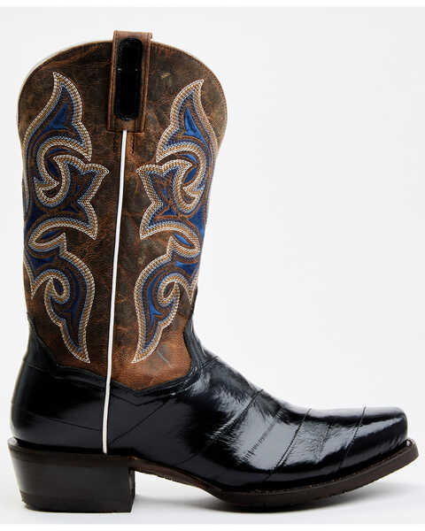 Image #2 - Dan Post Men's Eel Exotic Blue Western Boots - Square Toe , Multi, hi-res