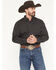 Image #1 - Ariat Men's Thorn Geo Print Long Sleeve Button-Down Western Shirt - Tall, Black, hi-res